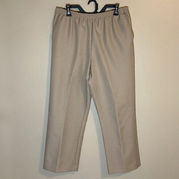 Alfred Dunner Outfit Animal Print Top & Pull on Tan Pants Size 14 *READ* - Picture 5 of 10